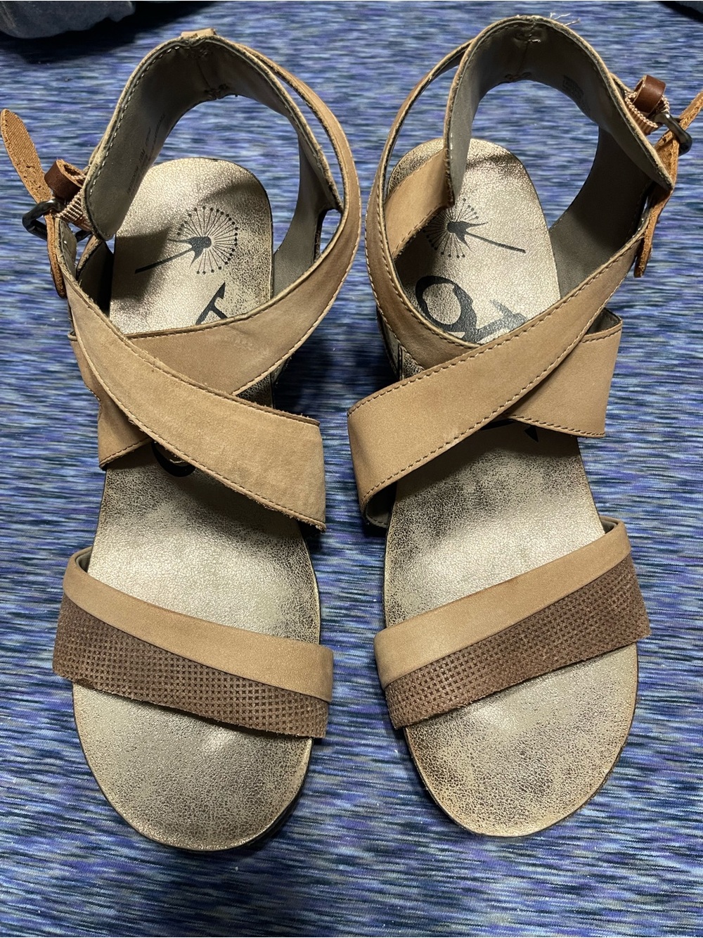 Otbt Comfort Brown Women’s Cross-Strap Sandals